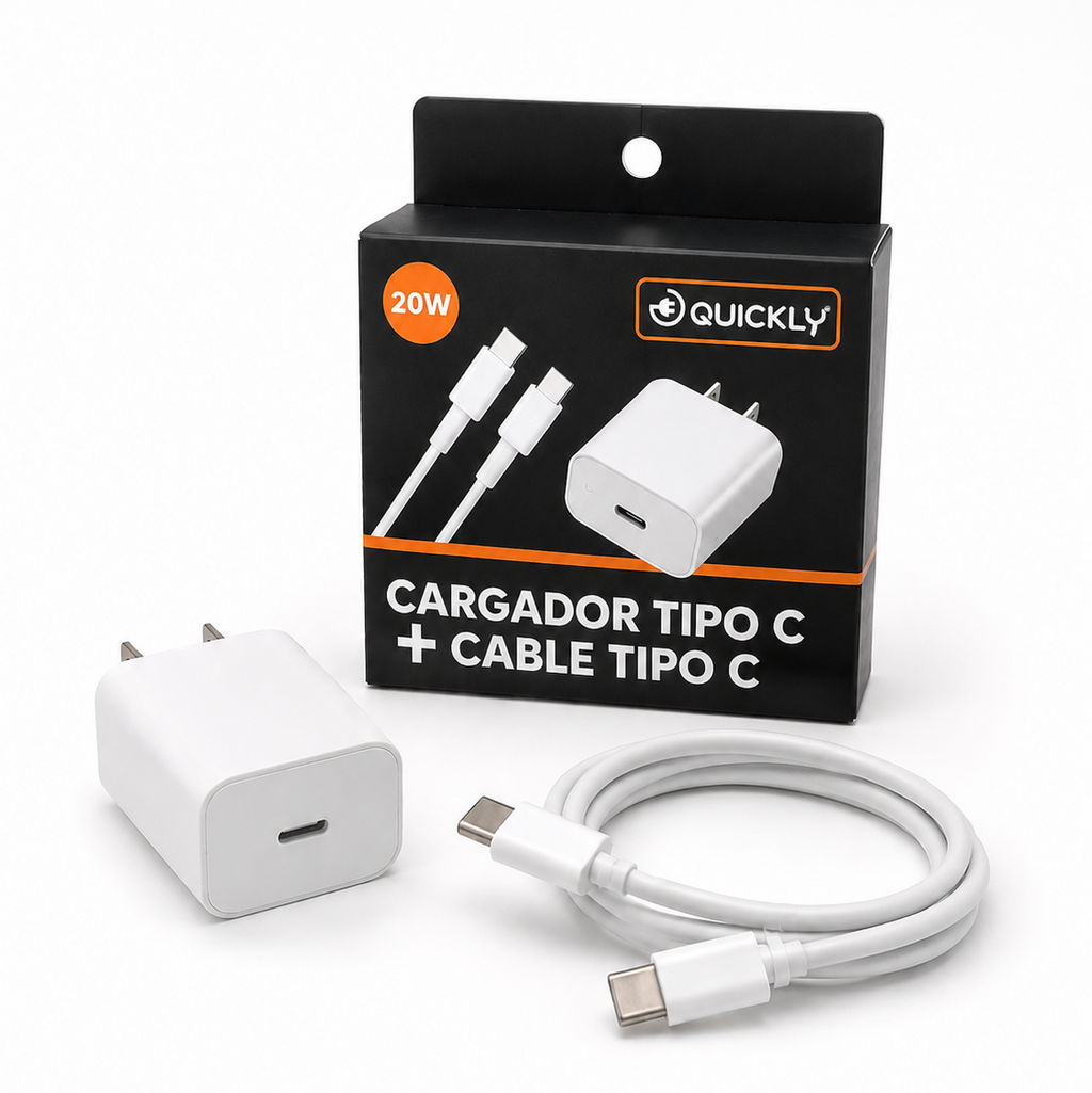Cargador 20W+Cable Tipo C